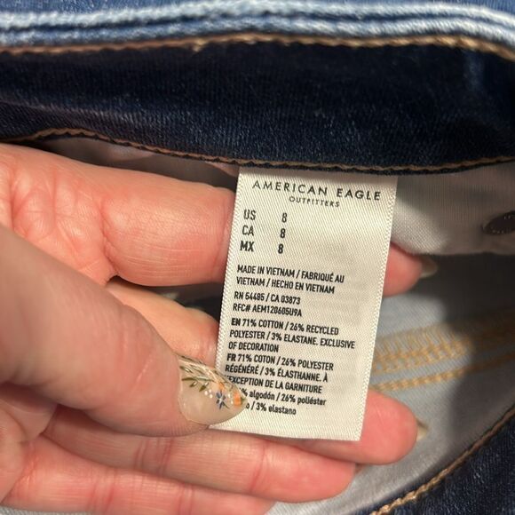 American Eagle High Rise Mini Skirt denim size 8 - Picture 5 of 9